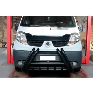 Кенгурятник F1-01 Black (нерж.) Nissan Primastar 2002-2014 гг. фото 1