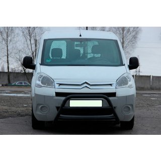 Кенгурятник WT022 Black (нерж.) Peugeot Partner Tepee 2008-2018 гг. фото 3