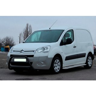 Кенгурятник WT022 Black (нерж.) Citroen Berlingo 2008-2018 гг. фото 2
