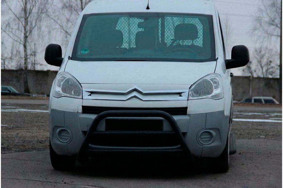 Citroen Berlingo 2008-2018 гг. Кенгурятник WT022 Black (нерж.) Image