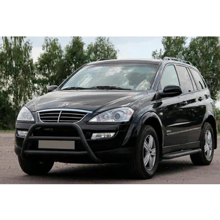 Кенгурятник WT022 Black (нерж) SsangYong Kyron 2005-2014 гг. фото 1