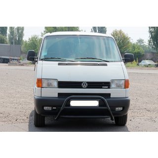 Кенгурятник WT022 Black (нерж) Volkswagen T4 Caravelle/Multivan 1990–2003 гг. фото 1