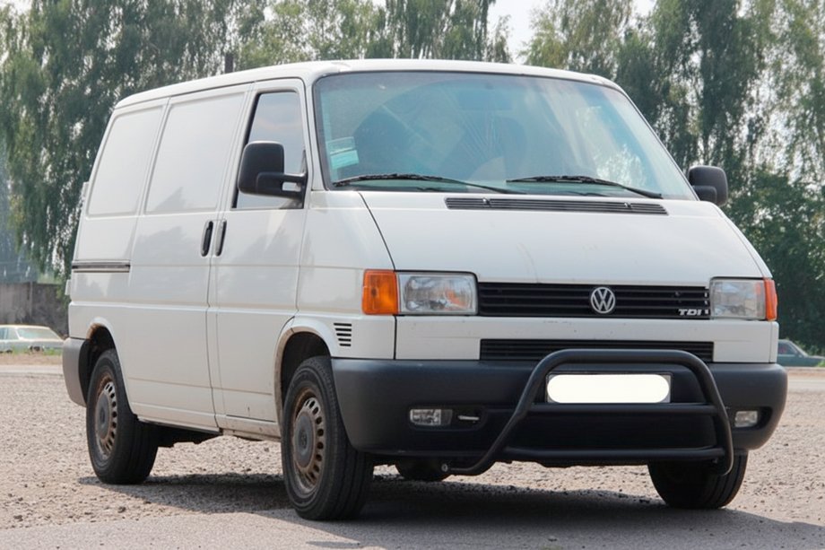 Volkswagen T4 Caravelle/Multivan 1990–2003 гг. Кенгурятник WT022 Black (нерж) Фото 2