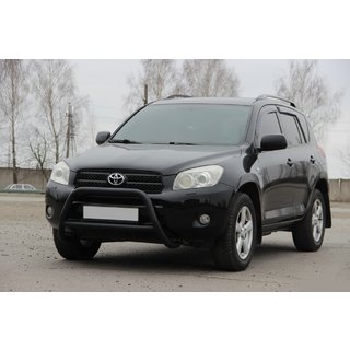 Кенгурятник WT022 Black (нерж) Toyota Rav 4 2006-2013 гг. фото 1