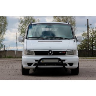 Кенгурятник WT022 Black (нерж.) Mercedes Vito W638 1996-2003 гг. фото 1