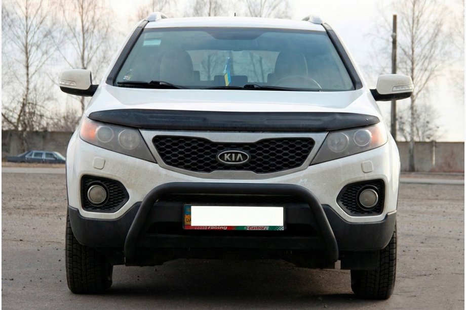 Kia Sorento II XM 2009-2014 гг. Кенгурятник WT007 Black (нерж.) Image