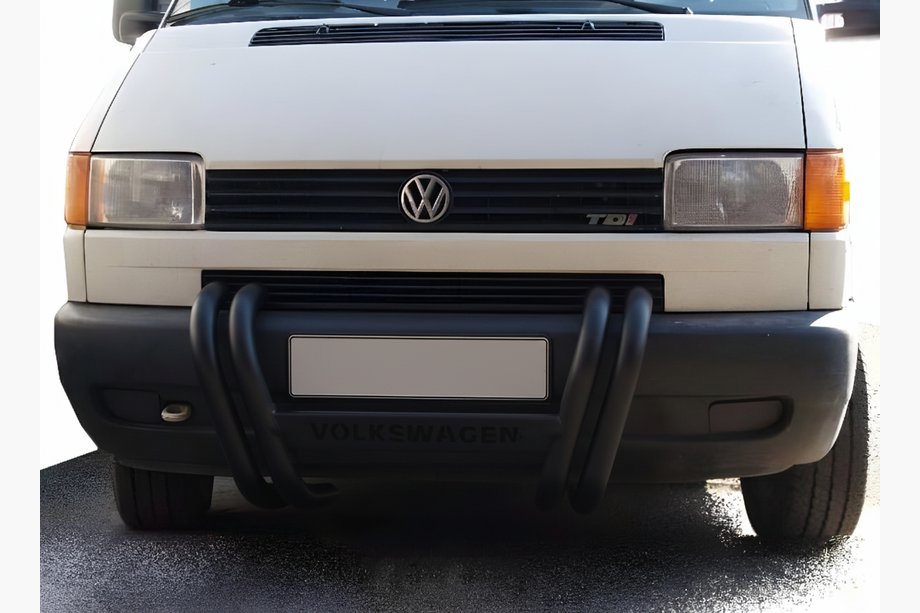Volkswagen T4 Transporter 1990-2003 гг. Кенгурятник ST006 Black (нерж) Фото 1