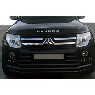 Передняя защита ST015-9 Black (нерж.) Mitsubishi Pajero Wagon IV 2006-2021 гг.
