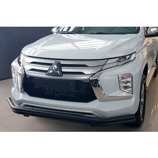 Передняя защита F3-60 Black (2020+, нерж) Mitsubishi Pajero Sport 2015- гг.