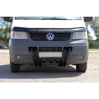 Кенгурятник ST006-15 ноздри Black (нерж) Volkswagen T5 Transporter 2003-2010 гг.