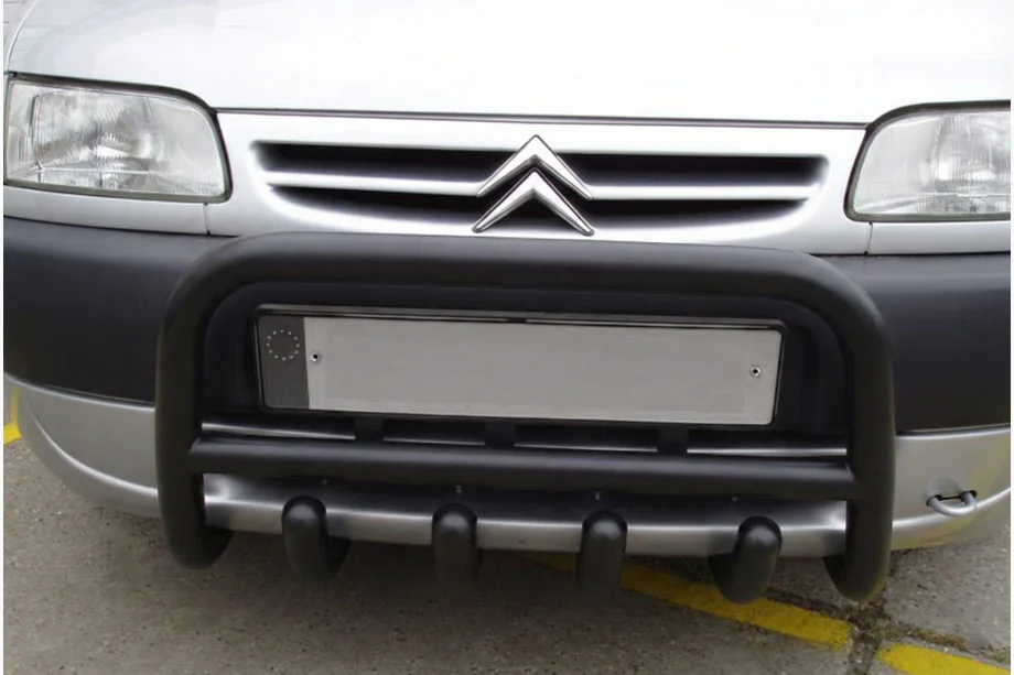 Citroen Berlingo 1996-2008 гг. Кенгурятник QT006 Black (нерж.) Image