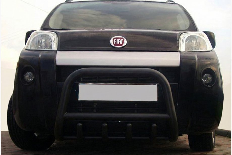 Peugeot Bipper 2008-2017 гг. Кенгурятник QT006 Black (нерж) Image