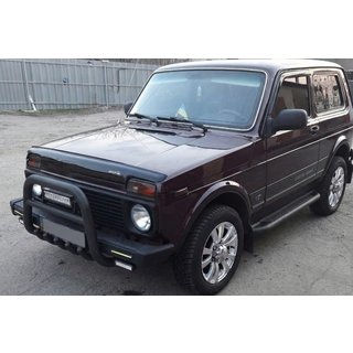 Кенгурятник QT006 Black (нерж.) Lada Niva та Urban 1977- гг. фото 2