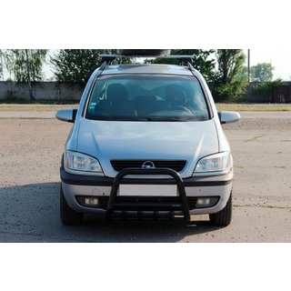 Кенгурятник QT006 Black (нерж) Opel Zafira A 1998-2005 гг. фото 1