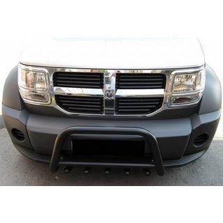 Передняя дуга QT006 Black (нерж.) Dodge Nitro 2006-2011 гг.