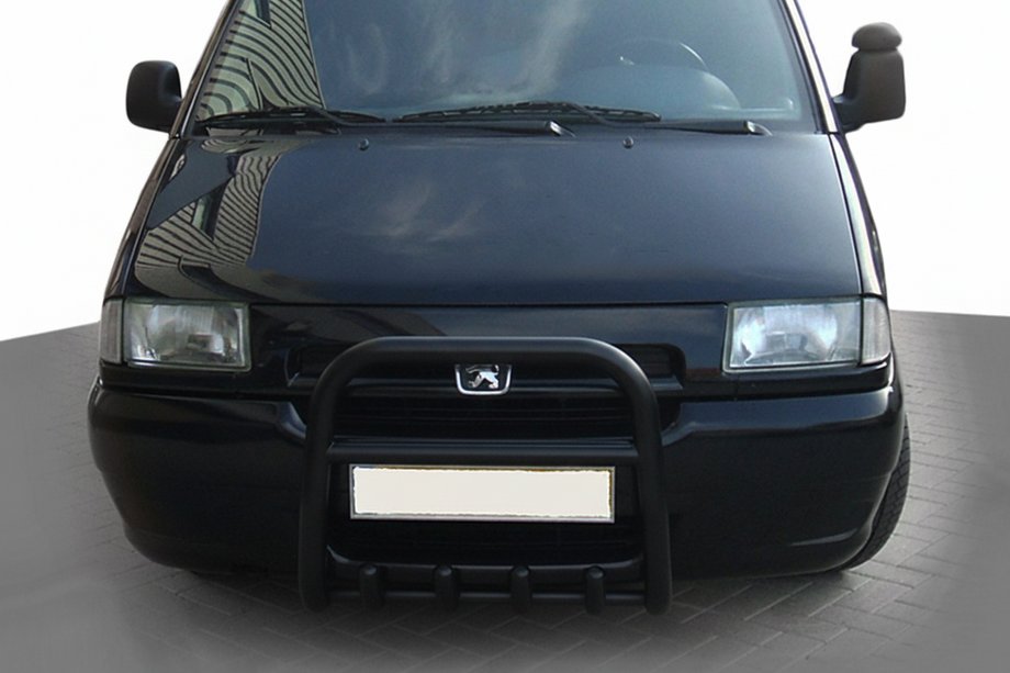 Fiat Scudo 1996-2007 гг. Кенгурятник QT006 Black (нерж) Image