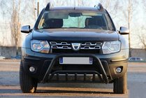 Dacia Duster 2008-2018 гг. Кенгурятник WT002 Black (нерж) фото 2