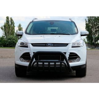 Кенгурятник WT002 Black (нерж.) Ford Kuga/Escape 2013-2019 гг. фото 1