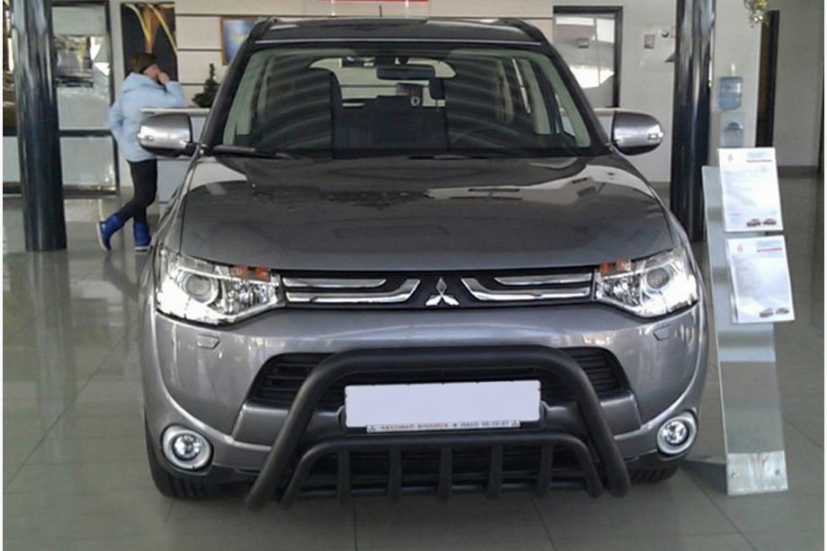 Mitsubishi Outlander 2012-2021 гг. Кенгурятник WT002 Black (нерж.) Image