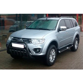 Передняя защита WT002 Black (нерж.) Mitsubishi Pajero Sport 2008-2015 гг. фото 2