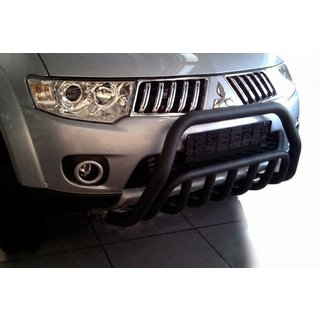 Передняя защита WT002 Black (нерж.) Mitsubishi Pajero Sport 2008-2015 гг. фото 4