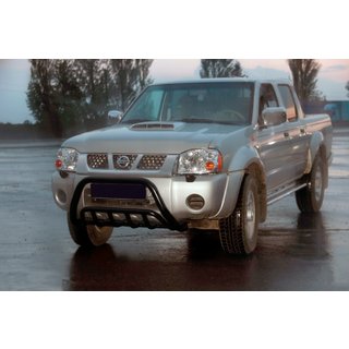 Кенгурятник WT002 Black (нерж) Nissan NP300 1999-2015 гг. фото 1