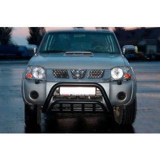 Кенгурятник WT002 Black (нерж) Nissan NP300 1999-2015 гг. фото 2