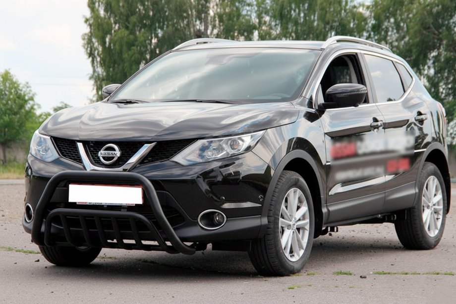 Nissan Qashqai 2014-2021 гг. Кенгурятник WT002 Black (нерж) Фото 2