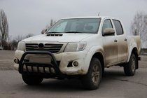 Toyota Hilux 2006-2015 гг. Кенгурятник WT002 Black (нерж.) фото 3