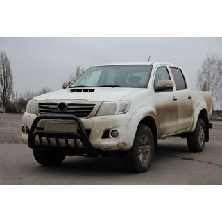 Кенгурятник WT002 Black (нерж.) Toyota Hilux 2006-2015 гг. фото 3