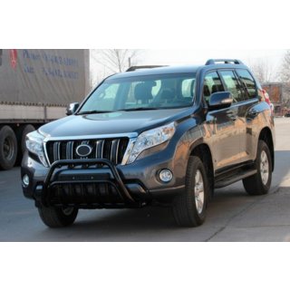 Кенгурятник WT002 Black (нерж) Toyota Land Cruiser Prado 150 2009-2023 гг. фото 3