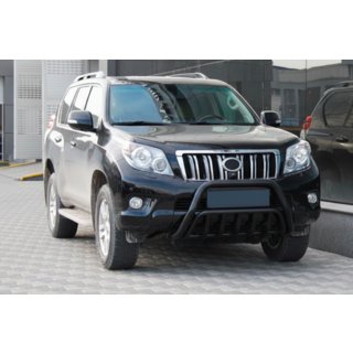Кенгурятник WT002 Black (нерж) Toyota Land Cruiser Prado 150 2009-2023 гг. фото 1