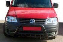 Volkswagen Caddy 2004-2010 гг. Кенгурятник WT002 Black (нерж) фото 1