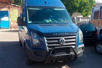 Volkswagen Crafter 2006-2016 гг. Кенгурятник WT002 Black (нерж) фото 3