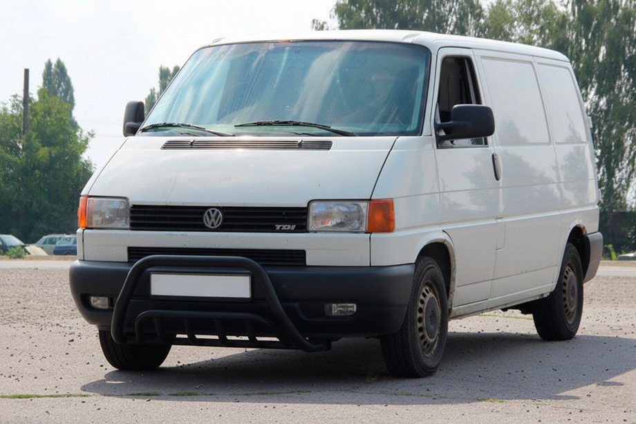 Volkswagen T4 Transporter 1990-2003 гг. Кенгурятник WT002 60мм Black (нерж) Image