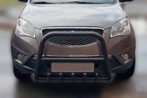 SsangYong Korando 2010-2019 гг. Кенгурятник F1-40 Black (нерж.) фото 2