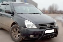 Kia Carnival 2002-2013 гг. Передняя дуга WT002 Black (2006-2013, нерж.) фото 2