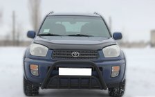 Toyota Rav 4 2001-2005 гг. Передняя дуга WT002 Black (нерж.) фото 1