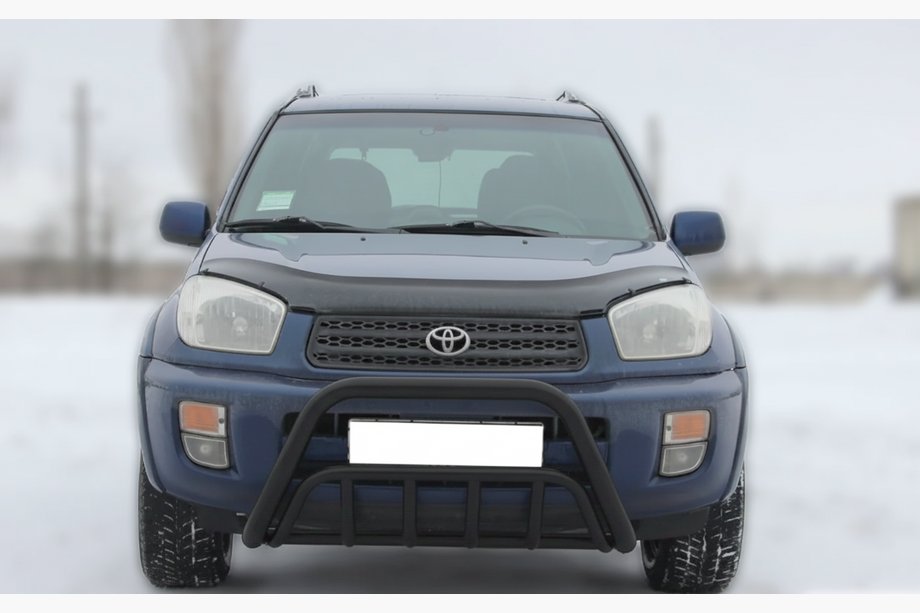 Toyota Rav 4 2001-2005 гг. Передняя дуга WT002 Black (нерж.) Image