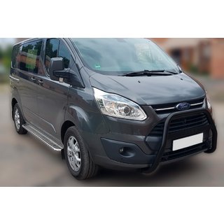 Кенгурятник WT006 F1-55 Black (нерж) Ford Custom 2013-2022 гг.