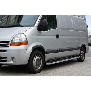 Боковые Подножки Tayga (2 шт., Алюминий) Opel Movano 2004-2010 гг. фото 1