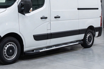 Opel Movano 2010-2021 гг. Боковые Подножки Sunrise (2 шт., Алюминий) фото 1