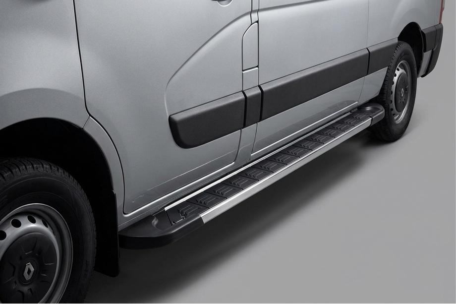 Opel Movano 2010-2021 гг. Боковые пороги RedLine V1 (2 шт., алюминий) Image