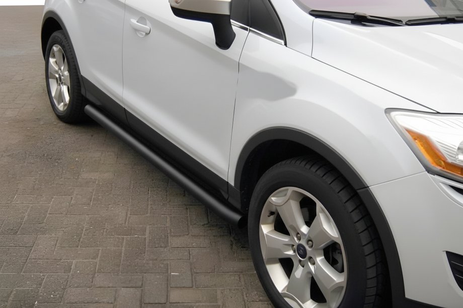 Ford Kuga 2008-2013 гг. Боковые трубы Black (2 шт., Нержавейка) Image