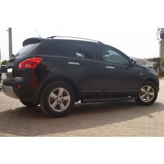 Боковые трубы Black (2 шт., нержавейка) Nissan Qashqai 2007-2010 гг. фото 3