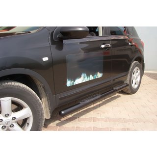 Боковые трубы Black (2 шт., нержавейка) Nissan Qashqai 2007-2010 гг. фото 2