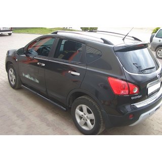Боковые трубы Black (2 шт., нержавейка) Nissan Qashqai 2010-2014 гг. фото 4