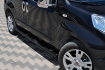 Peugeot Bipper 2008-2017 гг. Боковые трубы Black (2 шт., нержавейка) фото 3