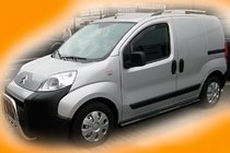 Peugeot Bipper 2008-2017 гг. Боковые трубы Black (2 шт., нержавейка) фото 1