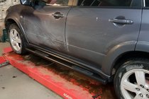 Mitsubishi Outlander 2001-2006 гг. Боковые трубы Black (2 шт., нержавейка) фото 3